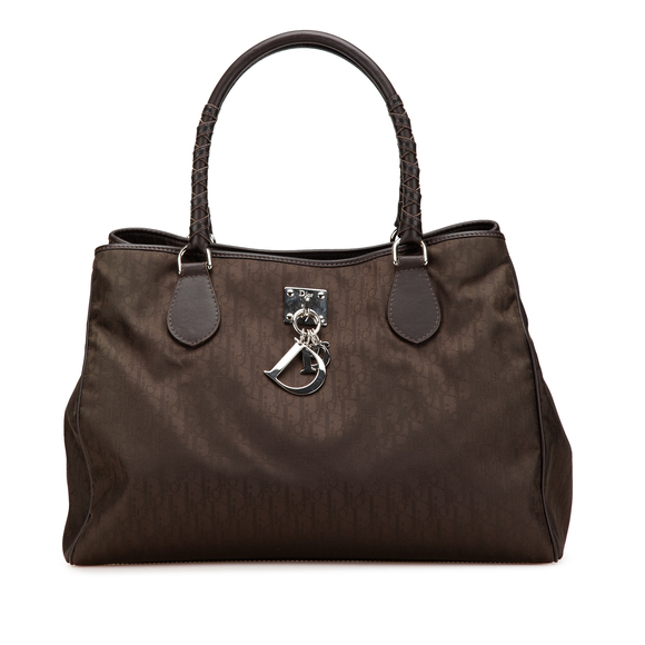 Pre-Loved Dior Medium Diorissimo Trotter Nylon Lovely Tote - Picture 1 of 12
